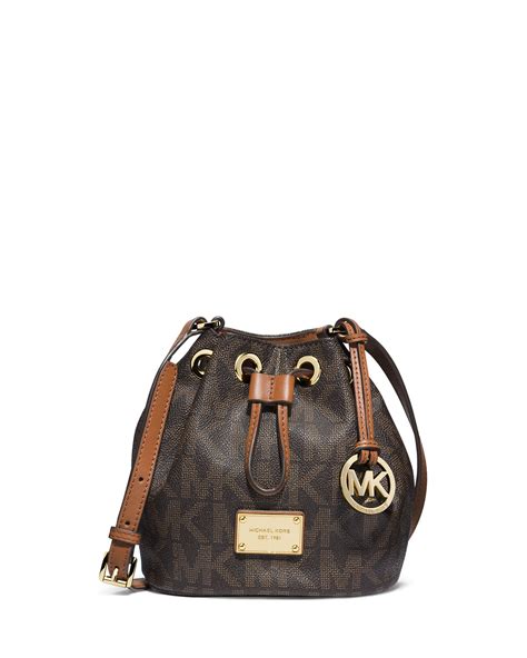 michael kors lookalike logo drawstring backpack purse|Michael Kors logo strap crossbody.